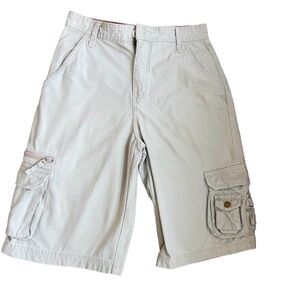 Mossimo Big Kids Boys Size 14 Light Tan Khaki Cargo Utility Shorts NWOT